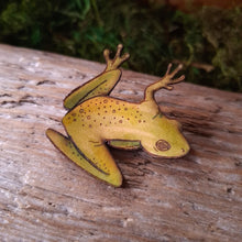 Load image into Gallery viewer, Tree Frog Leather Brooch