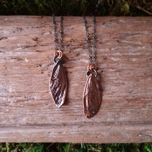 Load image into Gallery viewer, Copper Cicada Wing Pendant