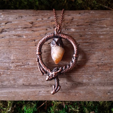 Load image into Gallery viewer, Citrine Dragon Medallion Necklace