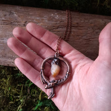 Load image into Gallery viewer, Citrine Dragon Medallion Necklace