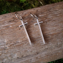 Load image into Gallery viewer, Stainless Steel Sword Hoop Earrings