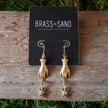 Load image into Gallery viewer, Brass Starcatcher Dangle Earrings