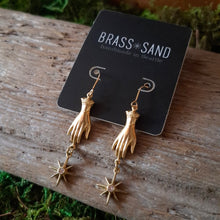 Load image into Gallery viewer, Brass Starcatcher Dangle Earrings