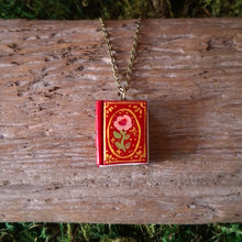 Load image into Gallery viewer, Red Floral Tome Pendant