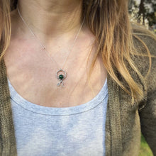 Load image into Gallery viewer, Malachite Snake Sterling Silver Pendant