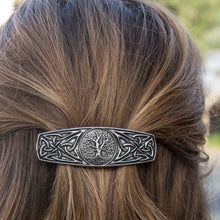 Load image into Gallery viewer, Tree of Life Pewter Hair Barrette