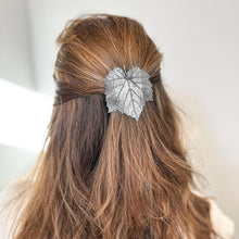 Load image into Gallery viewer, Grape Leaf Pewter Hair Barrette