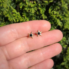 Load image into Gallery viewer, Black Onyx Star Stud Earrings