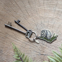 Load image into Gallery viewer, Snail Metal Keychain