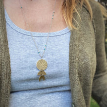 Load image into Gallery viewer, Brass Moon Phase Pendant