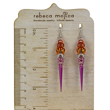 Load image into Gallery viewer, Chainmail Lesbian Spike Earrings