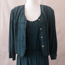 Load image into Gallery viewer, Layered Deep Green Maxi Dress
