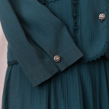 Load image into Gallery viewer, Layered Deep Green Maxi Dress