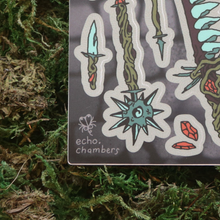 Load image into Gallery viewer, Dark Fantasy Weapons Vinyl Sticker Sheet