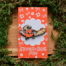 Load image into Gallery viewer, Skunk and Slug Enamel Pin