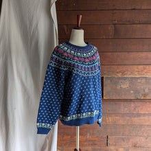 Load image into Gallery viewer, 90s Vintage Embroidered Hearts and Flowers Sweater