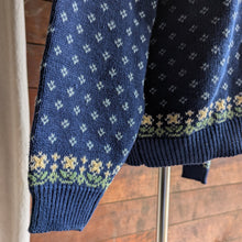 Load image into Gallery viewer, 90s Vintage Embroidered Hearts and Flowers Sweater