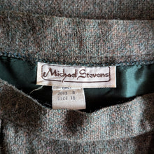 Load image into Gallery viewer, 80s Vintage Sage Green Tweed Skirt