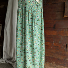 Load image into Gallery viewer, 90s Vintage Green Gingham Farm Print Pinafore Dress