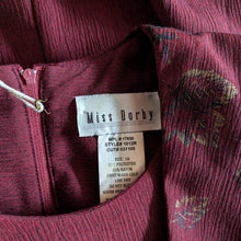 Load image into Gallery viewer, 90s Vintage Maroon Layered Sailor Collar Dress