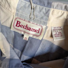 Load image into Gallery viewer, 90s Vintage White and Blue Gingham Cotton Shirt