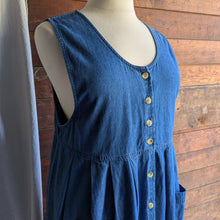 Load image into Gallery viewer, 90s Vintage Denim Pinafore Dress