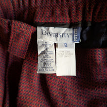 Load image into Gallery viewer, 90s Vintage Burgundy Wool Midi Skirt