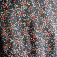 Load image into Gallery viewer, 80s Vintage Black Floral Bow Blouse