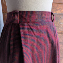 Load image into Gallery viewer, 90s Vintage Burgundy Wool Midi Skirt