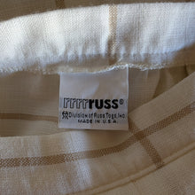 Load image into Gallery viewer, 80s Vintage White Windowpane Check Skirt