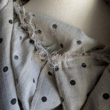 Load image into Gallery viewer, 80s Vintage Beige Batwing Polkadot Dress