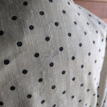 Load image into Gallery viewer, 80s Vintage Beige Batwing Polkadot Dress