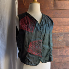 Load image into Gallery viewer, 90s Vintage Green Patchwork Waistcoat Vest