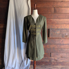 Load image into Gallery viewer, 90s Vintage Olive Layered Dress