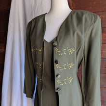 Load image into Gallery viewer, 90s Vintage Olive Layered Dress