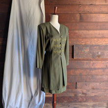 Load image into Gallery viewer, 90s Vintage Olive Layered Dress