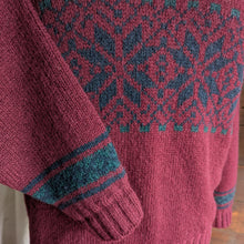 Load image into Gallery viewer, 90s Vintage Chunky Burgundy Wool Sweater