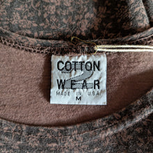 Load image into Gallery viewer, 90s Vintage Brown Printed Jersey Knit Pinafore Dress