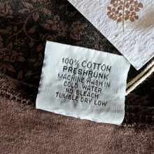 Load image into Gallery viewer, 90s Vintage Brown Printed Jersey Knit Pinafore Dress