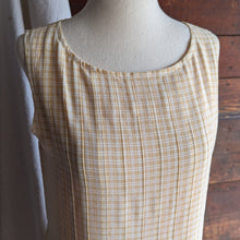 Load image into Gallery viewer, 90s Vintage Yellow Gingham Sleeveless Dress