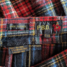 Load image into Gallery viewer, 80s Vintage Plaid Wool Wrap Skirt