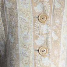 Load image into Gallery viewer, 90s Vintage Pale Yellow Striped Paisley Vest