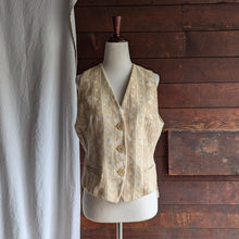 Load image into Gallery viewer, 90s Vintage Pale Yellow Striped Paisley Vest