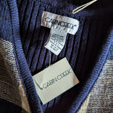 Load image into Gallery viewer, 90s Vintage Blue and Tan Acrylic Sweater Vest