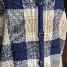 Load image into Gallery viewer, 90s Vintage Blue and Tan Acrylic Sweater Vest