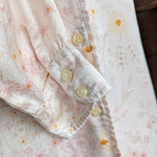 Load image into Gallery viewer, 80s Vintage Floral Peachy Satin Blouse