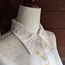 Load image into Gallery viewer, 80s Vintage Floral Peachy Satin Blouse