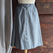 Load image into Gallery viewer, 80s Vintage Plus Size Grey Tweed Midi Skirt