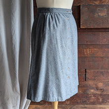 Load image into Gallery viewer, 80s Vintage Plus Size Grey Tweed Midi Skirt
