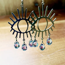 Load image into Gallery viewer, Miradora Crying Eye Brass Earrings